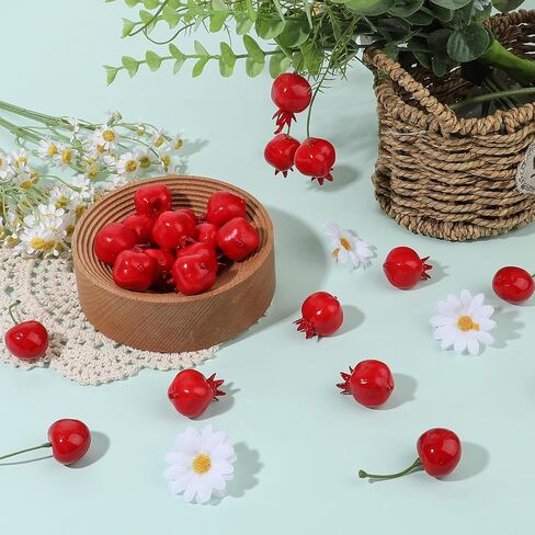 Prasacco 20 Pieces Mini Artificial Pomegranate, 1 Inch/2.5 cm Realistic Fake Fruit Simulation Foam Pomegranate for Floral Arrangements Home Kichen Display Table Decor DIY Crafts in Saudi Arabia