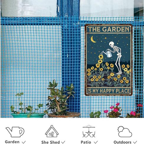 Mushroom Tin Sign Gardening Metal Signs Garden Decorative Funny Garden Gifts for Indoor Outdoor Farmhouse Yard Home Wall Decoration 12 * 8in in Saudi Arabia