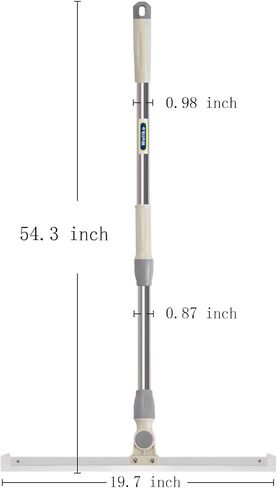 Rubber Magic Broom Sweeper, Multifunction Magic Broom, Floor Squeegee Broom with 55" Long Handle, Household Squeegee Broom for Floor Cleaning, Bathroom, pet Hair, Window,Kitchen Broom Head(19.7") in Saudi Arabia