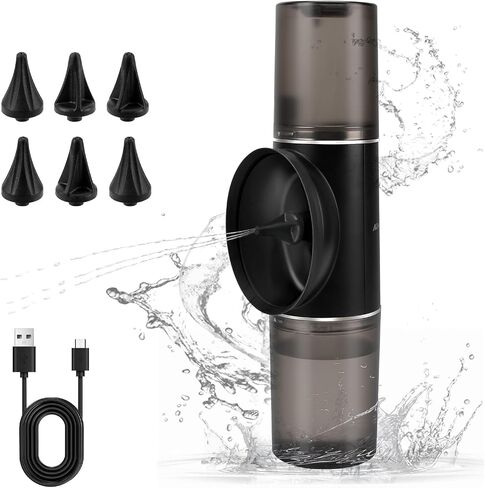 Ear Wax Removal, AngKng Electric Ear Irrigation Flushing System with Dual Water Tank, Portable Water Powered Ear Cleaner with 4 Pressure Settings, Safe & Effective for Earwax Buildup, USB Rechargeable in Saudi Arabia