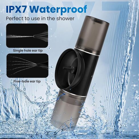 Ear Wax Removal, AngKng Electric Ear Irrigation Flushing System with Dual Water Tank, Portable Water Powered Ear Cleaner with 4 Pressure Settings, Safe & Effective for Earwax Buildup, USB Rechargeable in Saudi Arabia