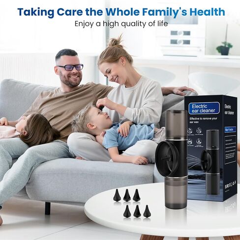 Ear Wax Removal, AngKng Electric Ear Irrigation Flushing System with Dual Water Tank, Portable Water Powered Ear Cleaner with 4 Pressure Settings, Safe & Effective for Earwax Buildup, USB Rechargeable in Saudi Arabia