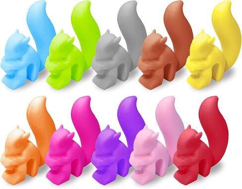 10 قطع من أقلام تحديد المشروبات، حليات نبيذ من السيليكون على شكل سنجاب، متنوعة، أقلام زجاجية من السيليكون لحفلات البار، حاملات أكياس الشاي، أكواب أكواب الشاي، قواعد أكواب الشاي، نظارات جذعية كوكتيل الشمبانيا من مارتينيس (مناسبة للأكواب بسمك أكثر من 0.3 سم in Kuwait