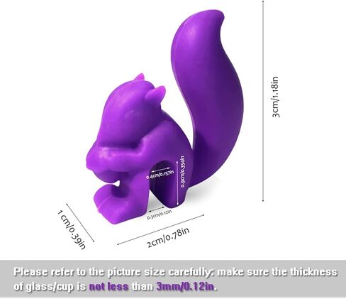 10 قطع من أقلام تحديد المشروبات، حليات نبيذ من السيليكون على شكل سنجاب، متنوعة، أقلام زجاجية من السيليكون لحفلات البار، حاملات أكياس الشاي، أكواب أكواب الشاي، قواعد أكواب الشاي، نظارات جذعية كوكتيل الشمبانيا من مارتينيس (مناسبة للأكواب بسمك أكثر من 0.3 سم in Kuwait