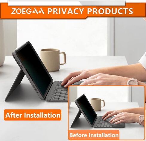 ZOEGAA iPad Pro 12.9 واقي شاشة 2024، متوافق مع iPad Pro 12.9 2024 واقي شاشة للخصوصية، واقي شاشة خصوصية مضاد للضوء الأزرق ومضاد للتجسس لجهاز iPad Pro 12.9 2024 in Saudi Arabia