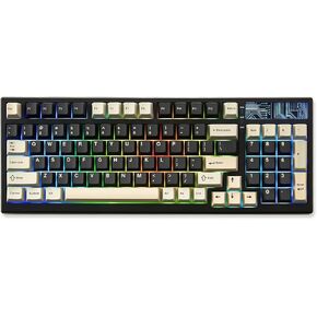 YUNZII YZ98 Gasket Mechanical Keyboard 99 Key Hot Swappable BT5.0/2.4G/USB-C Wireless Gaming Keyboard with 5-Layer Sound Padding 98% Layout RGB LED Backlit for Win/Mac (Black, Cocoa Cream V2 Switch)