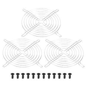 PATIKIL 150mm Fan Grill with Screws, 5 Pack Chrome Plated Iron Frame Ventilator Grills Protector Mesh Dustproof Case Cover for Computer PC, Silver Tone