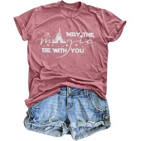 Womens World Traveler Shirt Magic Kingdom Graphic Tshirt Matching Trip T-Shirt Girl Vacation Hodilay Short Sleeve Top in Kuwait