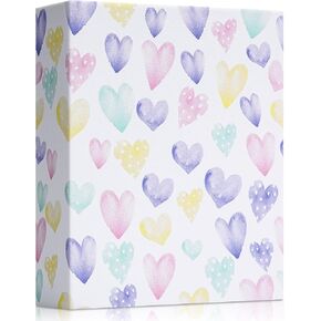 Vienrose Photo Album for 4x6, Small Picture Album Holds 52 Photos, PU Leather Cover Photo Book for Vertical Photos, Memory Album for Baby Wedding Graduation Travel, Colorful Love