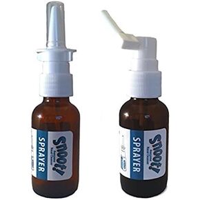 Amber Glass EMPTY Nasal and Oral Sprayer for Colloidal Silver and Saline Applications, EMPTY 30ml (1oz) 2-pack
