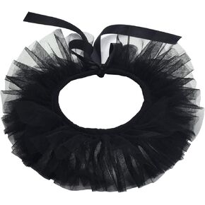 Vintage Renaissance Ruffled Tulle Detachable Collar Theater Cosplay Costume Collar Unisex