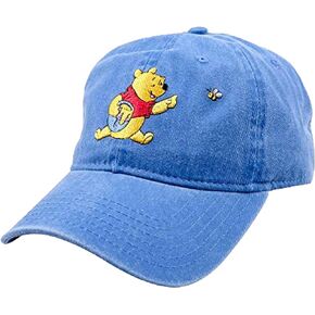 Disney Winnie The Pooh Dad Hat, Adjustable Cotton Baseball Cap with Curved Brim, Red, One Size