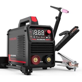 YESWELDER 205Amp Stick Welder with Lift TIG Torch, [Large LED Display] 110V/220V Dual Voltage Portable Welding Machine, Digital Inverter IGBT ARC Welder Machine with Hot Start, Arc force