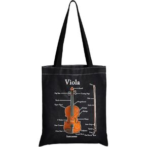 JXGZSO Musician Gift Viola Instrument Anatomy Tote Bag Viola Lover Gift Viola Player Gift Music Teacher Gift Violist Gift