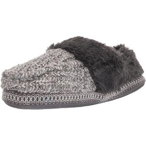 MUK LUKS Women's Moselle Clog Slippers, Dark Grey Heather, Medium