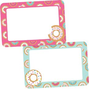 Avery Premium Rainbow Unicorn Name Tags, No Lift No Curl, 36 Handwriteable Name Stickers