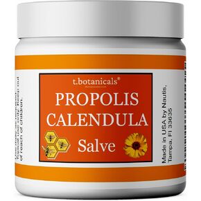 Propolis Calendula Salve, Skin Soothing Balm, Herbal Moisturizer Ointment, Made in USA
