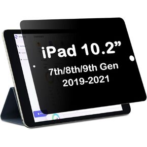 PYS Privacy Screen Compatible with iPad 9th 8th 7th Generation 10.2 Inch Model A2602 A2197, 30-Degree Anti-Spy Privacy Filter, Matte Finish Anti-Glare, Fingerprint-Proof, Anti-Scratch Film Guard