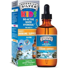Sovereign Silver Bio-Active Silver Hydrosol Liquid for Kids Immune Support – Fine Mist, 2 oz.