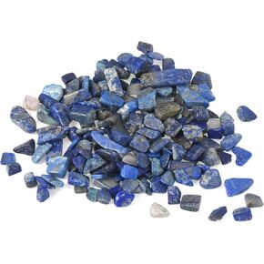 MECCANIXITY 400g/0.88lb 7-9mm Tumbled Chips Stone, Natural Crushed Crystal Quartz Irregular Polished Stones Gravel Decoration for Aquarium Plants Vase Filler, Blue in Saudi Arabia