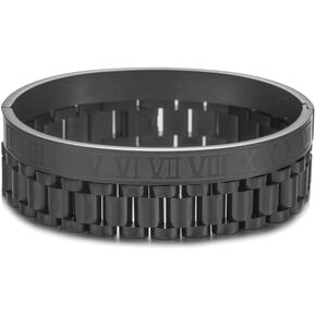 أساور RINTOLER من الفولاذ المقاوم للصدأ للنساء - أساور ذهبية مطلية عيار 18 قيراط أساور صلاة الرب المقدس للفتيات. in Kuwait