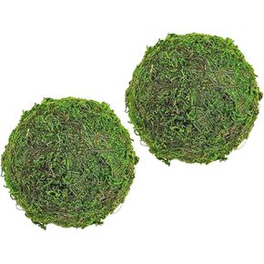2pcs Artificial Decor Artificial Mossy Balls Wedding Mossy Ball Bowl Filler Greenery Balls Fake Mossy Ball Ornament Wedding Moss Balls Plastic Green Ball Manual