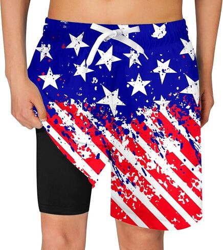 TUONROAD Boys Swim Trunks with Compression Liner Quick Dry Board Shorts with Boxer Brief Lined Bathing Suit 8-20 Years in Kuwait