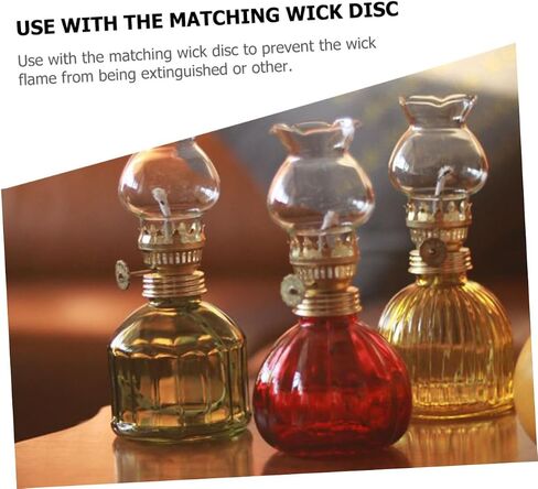 1 Set Kerosene Lamp Accessories Vintage Oil Lamp Burner Mini Oil Lamp Burner Metal Stand Fuel Regulator Lamp Burner Replacement Wick Kerosene Lamp Burner Zinc Alloy Lantern Glass in Saudi Arabia