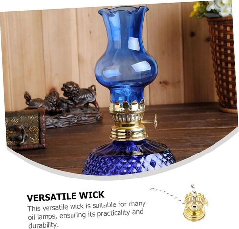1 Set Kerosene Lamp Accessories Vintage Oil Lamp Burner Mini Oil Lamp Burner Metal Stand Fuel Regulator Lamp Burner Replacement Wick Kerosene Lamp Burner Zinc Alloy Lantern Glass in Saudi Arabia
