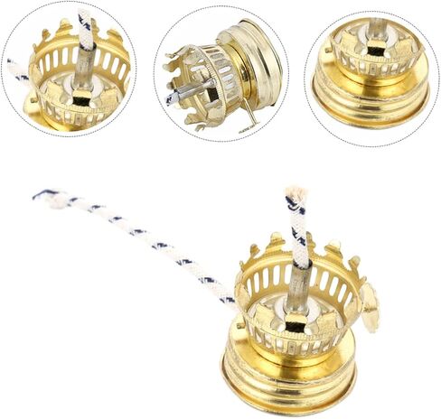1 Set Kerosene Lamp Accessories Vintage Oil Lamp Burner Mini Oil Lamp Burner Metal Stand Fuel Regulator Lamp Burner Replacement Wick Kerosene Lamp Burner Zinc Alloy Lantern Glass in Saudi Arabia