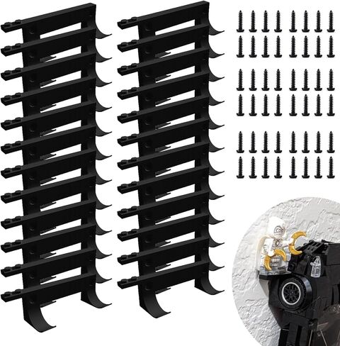 Wall Mount for Brick Cars and Figure,Wall Mount for Any Lego Speed Champions Sets Wall Bracket for Lego Speed of Champions with a Base for The Pilot, 3pcs Black in Kuwait