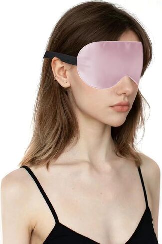 Sleep Mask, Zero Pressure Silk Eye Masks with Adjustable Strap for Sleep, eWish Eye Sleep Shade Cover, Blocks Light for Women and Men (Pink) in Saudi Arabia