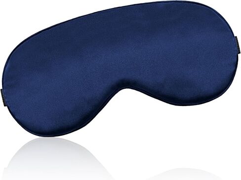Silk Sleep Mask, Comfort Mulberry Silk Eye Mask for Sleeping, Blocking Light Blindfold with Elastic Strap, Soft Side Sleeper Eye Cover for Night Sleeping, Travel, Nap(Black) in Saudi Arabia