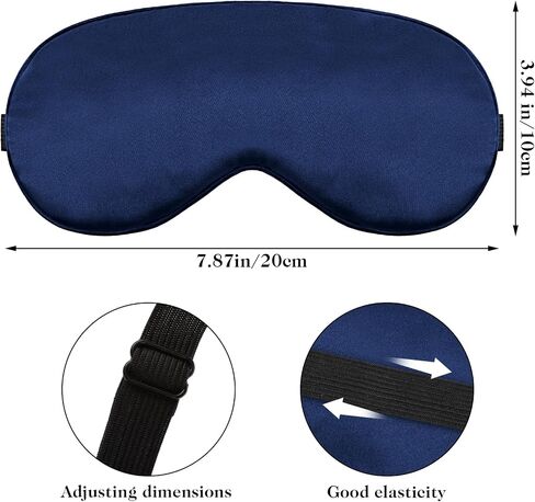 Silk Sleep Mask, Comfort Mulberry Silk Eye Mask for Sleeping, Blocking Light Blindfold with Elastic Strap, Soft Side Sleeper Eye Cover for Night Sleeping, Travel, Nap(Black) in Saudi Arabia