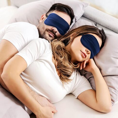 Silk Sleep Mask, Comfort Mulberry Silk Eye Mask for Sleeping, Blocking Light Blindfold with Elastic Strap, Soft Side Sleeper Eye Cover for Night Sleeping, Travel, Nap(Black) in Saudi Arabia