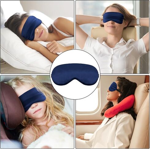 Silk Sleep Mask, Comfort Mulberry Silk Eye Mask for Sleeping, Blocking Light Blindfold with Elastic Strap, Soft Side Sleeper Eye Cover for Night Sleeping, Travel, Nap(Black) in Saudi Arabia