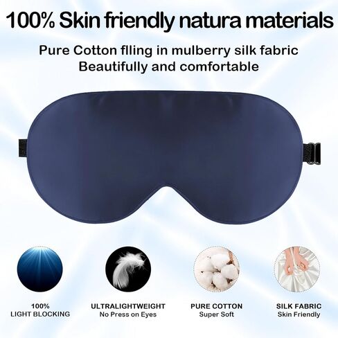 Sleep Mask, Zero Pressure Silk Eye Masks with Adjustable Strap for Sleep, eWish Eye Sleep Shade Cover, Blocks Light for Women and Men (Pink) in Saudi Arabia