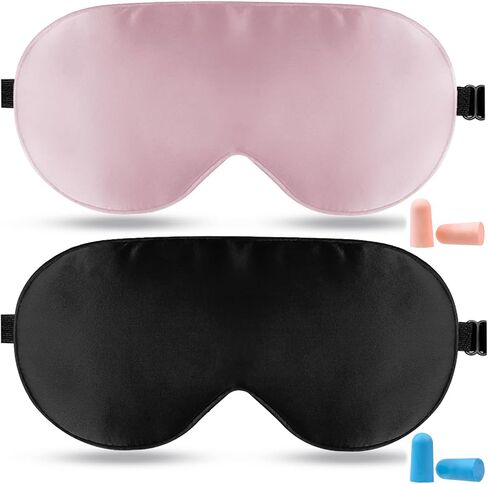 Sleep Mask, Zero Pressure Silk Eye Masks with Adjustable Strap for Sleep, eWish Eye Sleep Shade Cover, Blocks Light for Women and Men (Pink) in Saudi Arabia