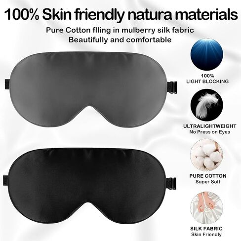 Sleep Mask, Zero Pressure Silk Eye Masks with Adjustable Strap for Sleep, eWish Eye Sleep Shade Cover, Blocks Light for Women and Men (Pink) in Saudi Arabia