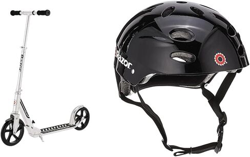 سكوتر Razor A5 DLX Kick للأطفال من عمر 8 سنوات فما فوق - عجلات يوريتان مقاس 8 بوصات، قابلة للطي، ومقاود مضادة للخشخشة، للراكبين حتى وزن 220 رطلًا in Saudi Arabia