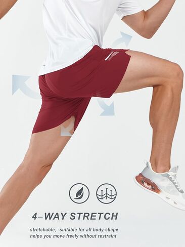 NORTHYARD Men's 5" Athletic Running Shorts Quick Dry Lightweight with Zip Pockets Gym Workout Active in Saudi Arabia