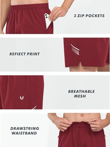 NORTHYARD Men's 5" Athletic Running Shorts Quick Dry Lightweight with Zip Pockets Gym Workout Active in Saudi Arabia