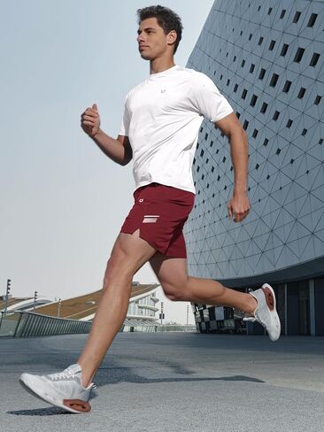 NORTHYARD Men's 5" Athletic Running Shorts Quick Dry Lightweight with Zip Pockets Gym Workout Active in Saudi Arabia