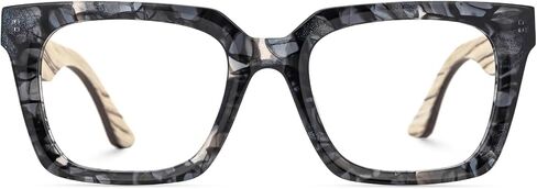 Zeelool Square Blue Light Glasses for Men Non Prescription Eyeglasses Frames Fashion Eyewear Glasses with Spring Hinges in Saudi Arabia