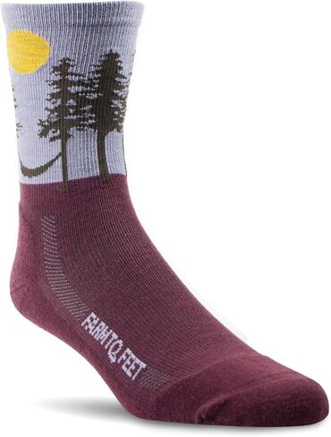 Farm to Feet Asheville Light Cushion 3/4 Crew Merino Wool Socks (as1, alpha, l, regular, regular, Dark Shadow) in Saudi Arabia