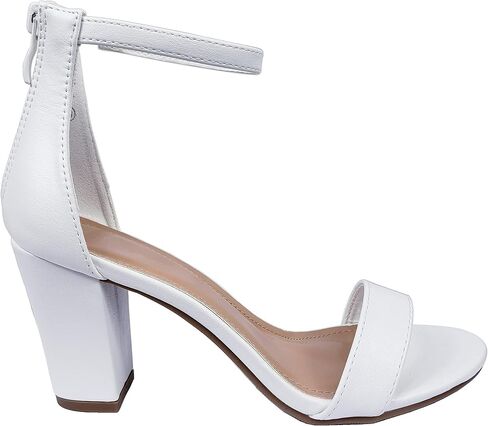 TOP Moda TRENDSup Women Stylish Heels Ankle Straps and Zipper Closure Open Toes Sandals With Medium Block Heels in Saudi Arabia