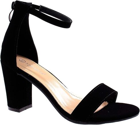 TOP Moda TRENDSup Women Stylish Heels Ankle Straps and Zipper Closure Open Toes Sandals With Medium Block Heels in Saudi Arabia