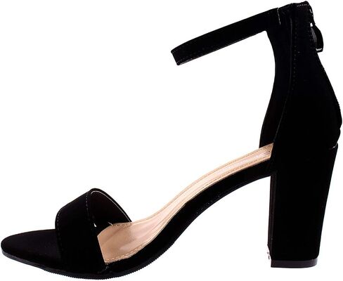TOP Moda TRENDSup Women Stylish Heels Ankle Straps and Zipper Closure Open Toes Sandals With Medium Block Heels in Saudi Arabia