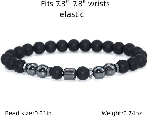 Anti Swe_lling Black Obsidian Anklet, Adjustable We_ight Loss Anklet Black Bracelet, Feng Shui Black Obsidian Anklet for Foot Pain Relief Jewelry for Men/Women (2pcs) in Saudi Arabia