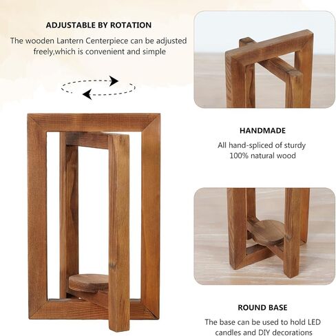10Pcs Wedding Centerpieces for Tables, Foldable Wooden Centerpieces for Tables Centerpieces for Wedding Reception, Brown Rustic Lantern Centerpieces for Tables Wedding Indoor Decorations in Saudi Arabia